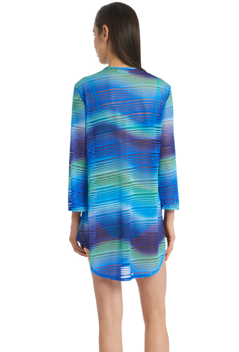 V-NECK BELL SLEEVE TUNIC - CLUSTER